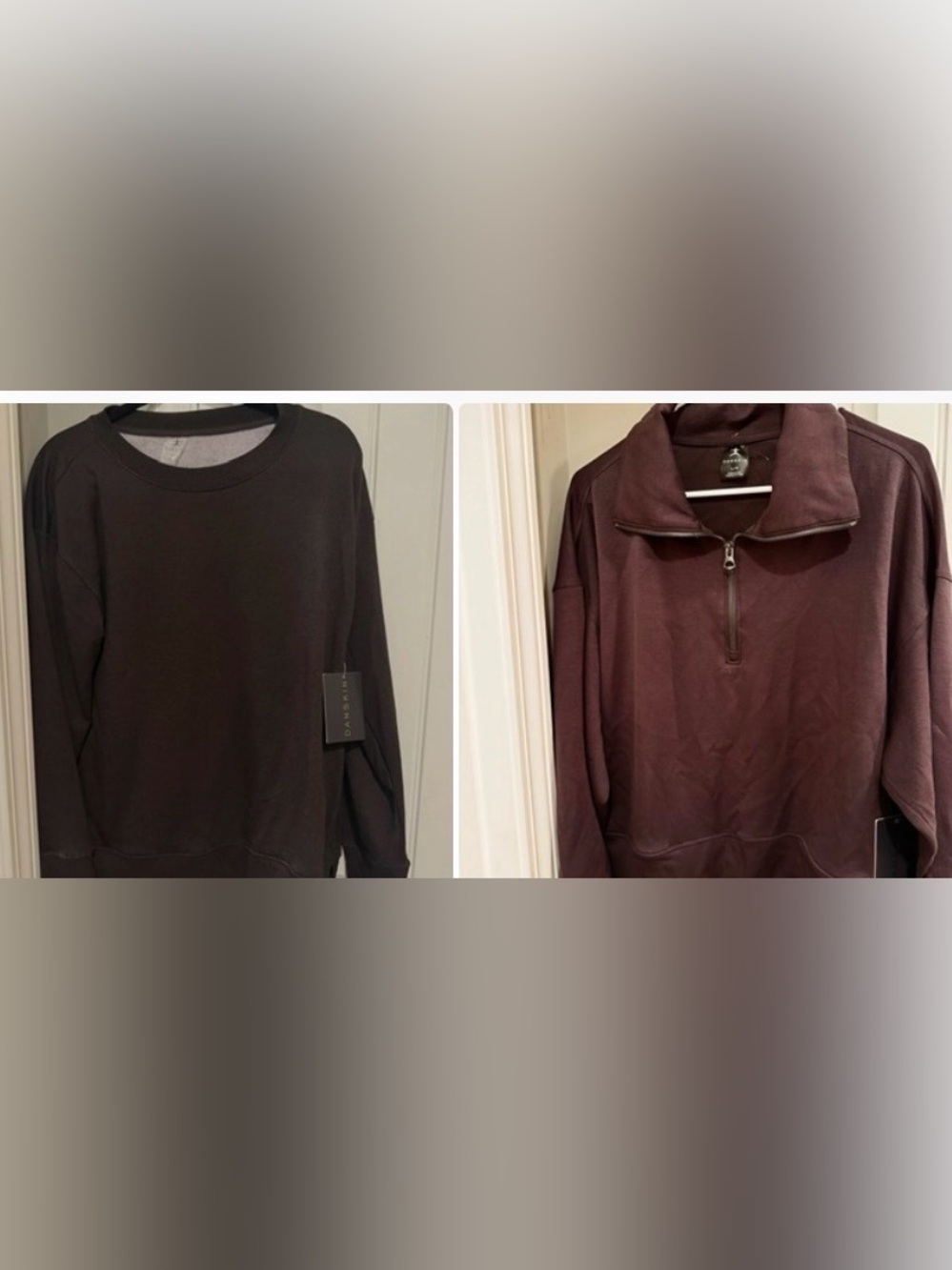 Lot of 2 NWT Danskin Women’s Half Zip Long Sleeve L and Danskin sweathirt M